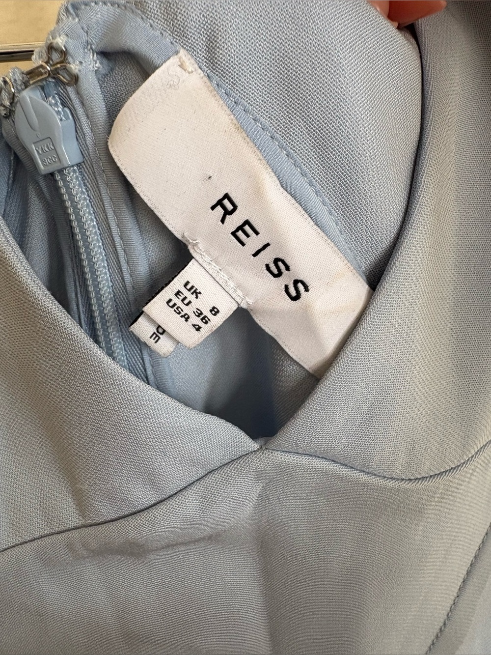Reiss Paige Midi Dress in Pale Blue - Size 4 - Picture 8 of 8